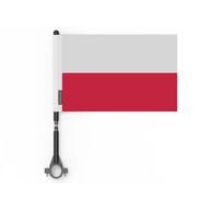 Lenkijos dviračio vėliavėlė iš poliesterio – 14 x 21 cm – Dviračių vėliavėlė – 5 vnt. gryna