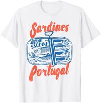 Sardinės Konservuota žuvis Retro grafika Vyrams Moterims Marškinėliai unisex Marškinėliai S