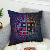 V-Victor V-Vasarely Pagalvės užvalkalas Albumo dėklas Dekoratyvinis namų elementas sofai Dvispusis spausdinimas Trumpas pliušas Mielas pagalvės užvalkalas 12x12Inch
