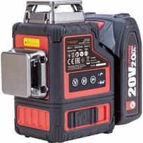 Akumuliatorinis lazerinis nivelyras  360°x3D 12 linijų (žalias) WORCRAFT 20V 2.0Ah LI-ION (XCUBE dėžė)