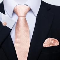 Vyriškas verslo profesionalų dryžuotas kaklaraištis vestuvinio kostiumo aksesuarai poliesterio kaklaraištis vyrams One Size oranžinė
