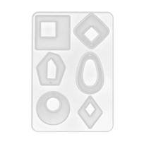 Earring Epoxy Resin Molds Jewelry Silicone For DIY Earrings Pendant 1Pc Soft 15Space white