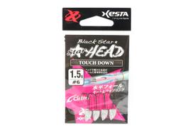 Xesta Jig Head Black Star Head Touch Down 1,5 gramo kabliukas, dydis 6 (8385)
