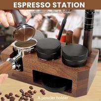 Kavos stovas Espresso tampavimo stotelė Universali neslystanti medinė bazė skirta fits 51mm 54mm