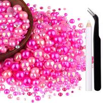 80G Flat Bottom Pearl Rhinestone Handmade Gold Black 3-10Mm Resin Rhinestone And Half Pearl Diy Clothing Accessories 50g