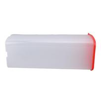 Plastikinis duonos laikiklis, didelės talpos, taupantis vietą, su dangteliu, namams ir iškyloms raudona
