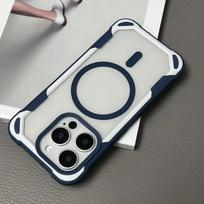 Smūgiams atsparus šarvuotas magnetinis telefono dėklas iPhone 16 14 13 11 12 15 Pro Max 16 plus Skaidrus Magsafe Belaidis įkrovimas Kieti dėklai Dangtelis For iphone 15Pro