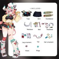 Game Genshin Impact Varesa Cosplay Costume Strength In Serenity Competitive Eater Varesa Women Halloween Party Suit S