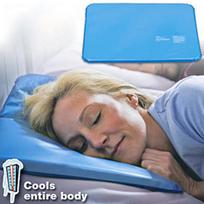 Practical Ice Pillow Cooling Insert Pad Mat Sleeping Aid Therapy Relax Muscle mėlyna