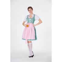 German Oktoberfest Bavarian traditional beer dress cotton embroidered maid outfit maid costume S rožinė