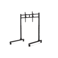 Next Level Racing Floor stand | Round Tube Freestanding Single Monitor Stand | Up to 65 " | Height adjustment, Tilt | Maximum weight (capacity) 50 kg | Black