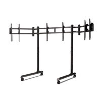 Next Level Racing Floor stand | Round Tube Freestanding Single Monitor Stand | Up to 3x43 " | Height adjustment, Tilt | Maximum weight (capacity) 50 kg | Black