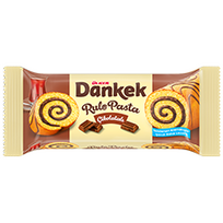 Kremo vyniotinis su juodojo šokolado skoniu DANKEK, 235 g