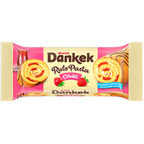 Kremo vyniotinis su braškių skonio įdaru DANKEK, 235 g