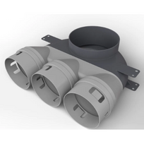 Slim 75x3-125 (plastikinė) difuzoriaus pajungimo dėžutė