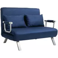 Sofa-lova Homcom 111x80x78cm., mėlynos/sidabrinės spalvos