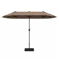 Lauko skėtis 396x201x240cm., rudos/juodos spalvos