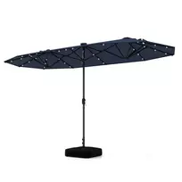 Lauko skėtis 400x200x240cm., tamsiai mėlynos/juodos spalvos