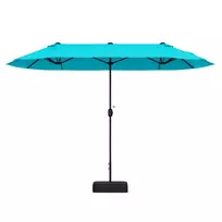Lauko skėtis 400x200x240cm., mėtinės/juodos spalvos