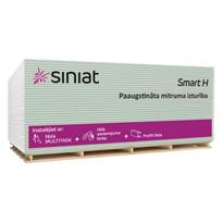 Gipskartonio plokštė SINIAT Smart H  GKBI, atspari drėgmei,12,5 x 1200 x 2600 mm
