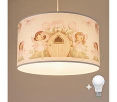 Brilagi - LED vaikiškas pakabinamas šviestuvas ant laido BOBO 1xE27/60W/230V Ø 35 cm rožinis/fėjos