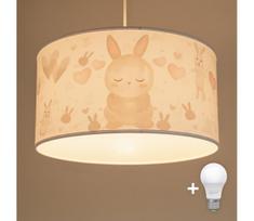 Brilagi - LED vaikiškas pakabinamas šviestuvas ant laido BOBO 1xE27/60W/230V Ø 35 cm balta/triušiai