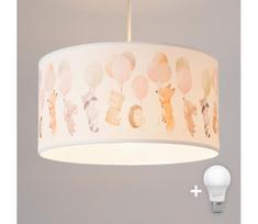 BRILAGI - BOBO LED vaikiškas pakabinamas šviestuvas ant troselio 1xE27/60W/230V skersm. 35 cm balta/gyvūnėliai