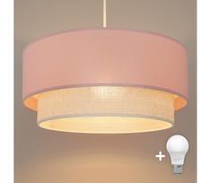 Brilagi - LED pakabinamas šviestuvas ant laido BOHO BOBO 1xE27/60W/230V, skersmuo 40 cm, rožinė/kreminė