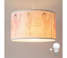 BRILAGI - LED vaikiškas pakabinamas šviestuvas ant laido BOBO 1xE27/60W/230V skersmuo 35 cm rožinė/su balerinomis