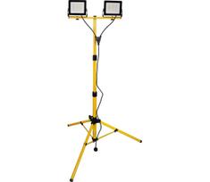 LED prožektorius su stovu 2xLED/30W/230V 6500K IP65 geltonas