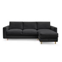Juodos spalvos kampinė sofa Cocoone – Bobochic Paris