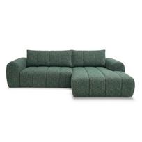 Tamsiai žalios spalvos kampinė sofa (su dešiniuoju kampu/su gultu) Nesty – Bobochic Paris