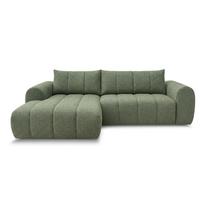Žalios spalvos kampinė sofa (su kairiuoju kampu/su gultu) Nesty – Bobochic Paris