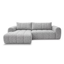 Šviesiai pilkos spalvos kampinė sofa (su kairiuoju kampu/su gultu) Nesty – Bobochic Paris