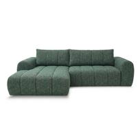 Tamsiai žalios spalvos kampinė sofa (su kairiuoju kampu/su gultu) Nesty – Bobochic Paris