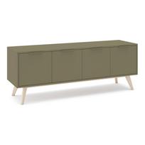 Žalios spalvos matinis TV spintelė 140x53x40 cm Campus – Marckeric
