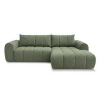 Žalios spalvos kampinė sofa (su dešiniuoju kampu/su gultu) Nesty – Bobochic Paris