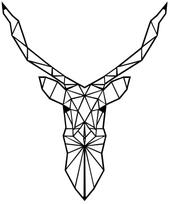 Sienos dekoracija Wallity Deer, 50 cm x 60 cm