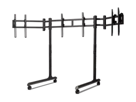 Next Level Racing Floor stand | Round Tube Freestanding Single Monitor Stand | Up to 3x43 " | Height adjustment, Tilt | Maximum weight (capacity) 50 kg | Black