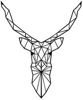 Sienos dekoracija Wallity Deer, 50 cm x 60 cm
