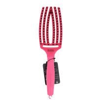 Olivia Garden Finger Brush Medium Hot pink plaukų šepetys