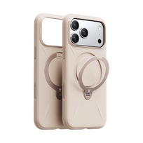Dėklas Torras Ostand Q3 silikoninis dėklas, dykumos aukso spalva – iPhone 17 Pro