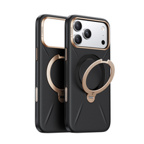 Dėklas Torras Ostand Q3 Vegskin, obsidianinė juoda - iPhone 17 Pro