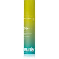 Attitude Sunly Mineral Sunscreen Spray SPF 50+ mineralinis deginimosi purškiklis be kvapiųjų medžiagų SPF 50+ 75 ml