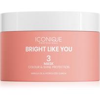 ICONIQUE Professional BRIGHT LIKE YOU Colour & Shine Protection Mask regeneruojamoji apsauginė kaukė dažytiems plaukams 200 ml