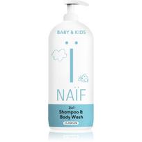 Naif Baby & Kids 2-in-1 prausimosi želė ir šampūnas kūdikiams be kvapiųjų medžiagų 500 ml
