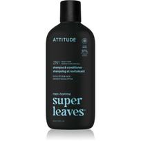 Attitude Super Leaves Men's Shampoo and Conditioner 2-in-1 šampūnas ir kondicionierius „du viename“ vyrams Eucalyptus & Sage 415 ml