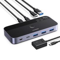 Ugreen switch USB-C USB-A 10Gb/s – pilkos spalvos