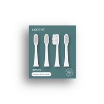 Be Lucent Spark Sonic dantų šepetėlio pakaitinės galvutės 4 vnt. pakuotė, baltos spalvos