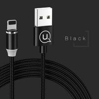 USAMS U-Sure lightning 1m braided black magnetic cable 2.1A / black SJ292USB01 (US-SJ292)